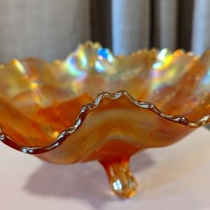 Vntg c. 1930 Windmill Fenton Carnival Art Glass Bowl